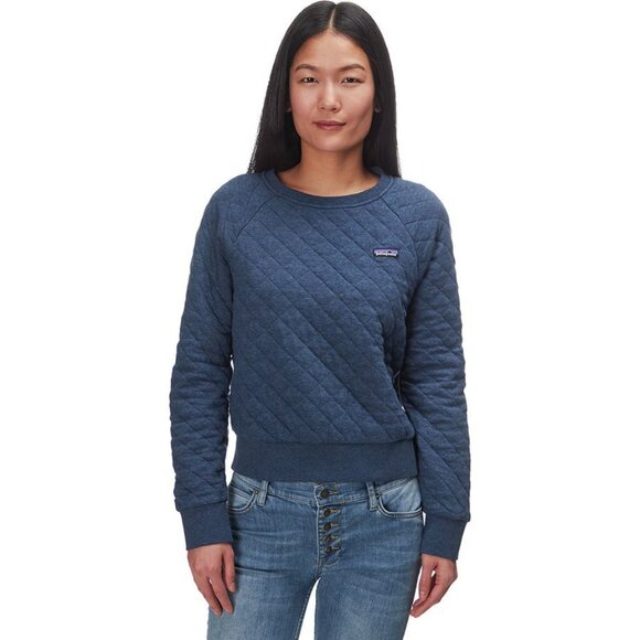 Patagonia Sweaters - Patagonia Organic Cotton Quilt Crew Neck Navy Blue Small Long Sleeve Pullover
